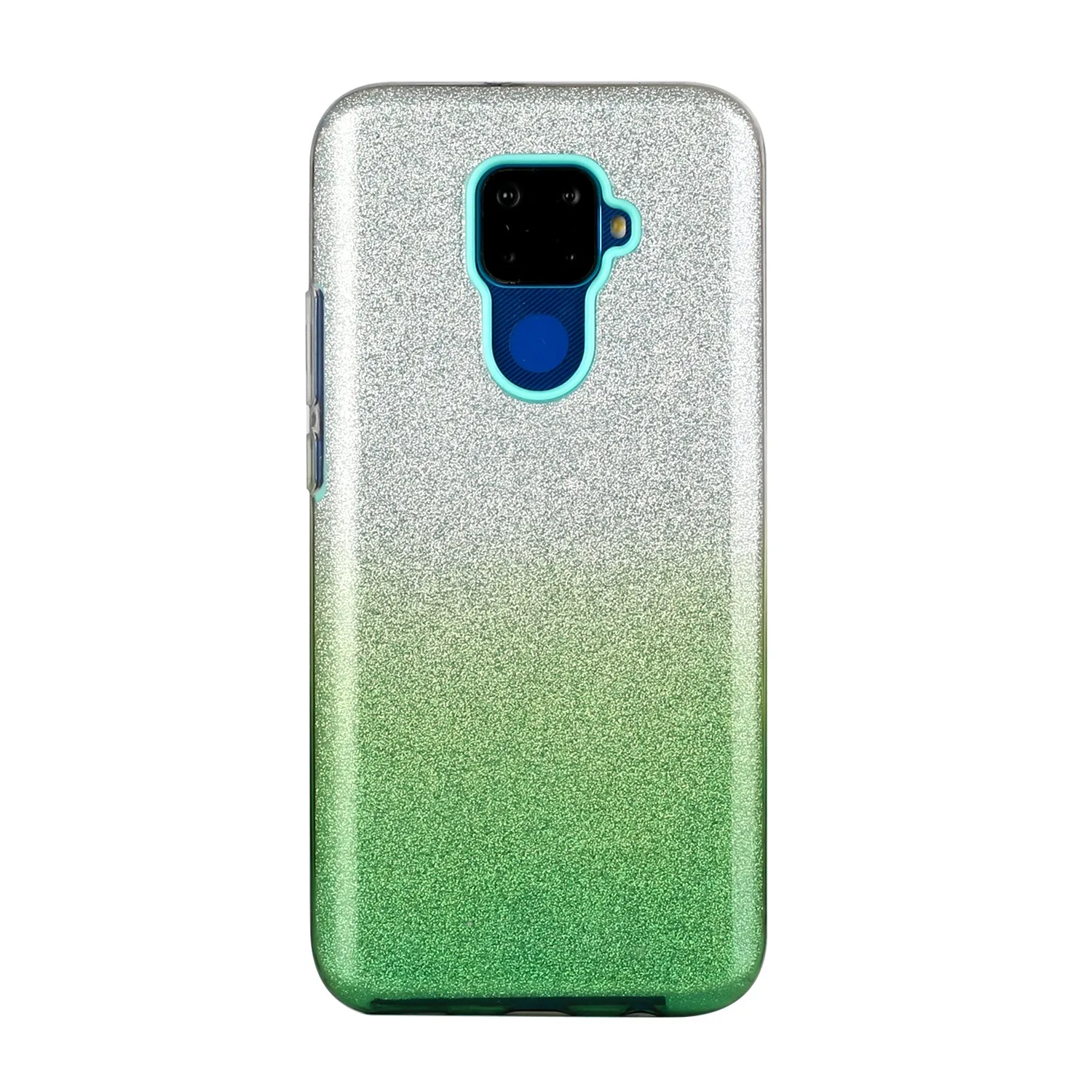 For HUAWEI Mate 30/Nova 5I pro/Mate 30 Pro/PSmart /Y5P/Y6P 2020 Phone Case Gradient Color Glitter Powder Phone Cover with Airbag Bracket Pink