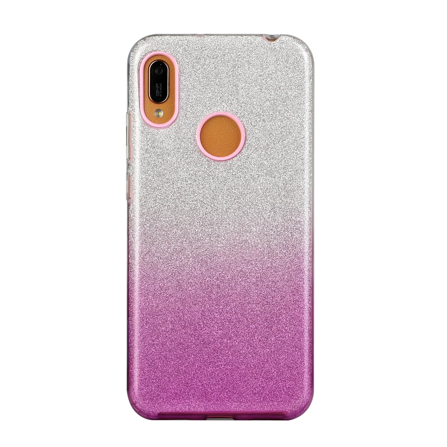 For HUAWEI Mate 30/Nova 5I pro/Mate 30 Pro/PSmart /Y5P/Y6P 2020 Phone Case Gradient Color Glitter Powder Phone Cover with Airbag Bracket purple