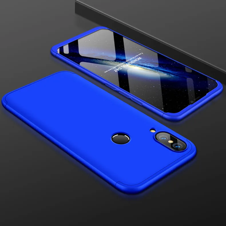 For HUAWEI NOVA 3 3 in 1 360 Degree Non-slip Shockproof Full Protective Case blue