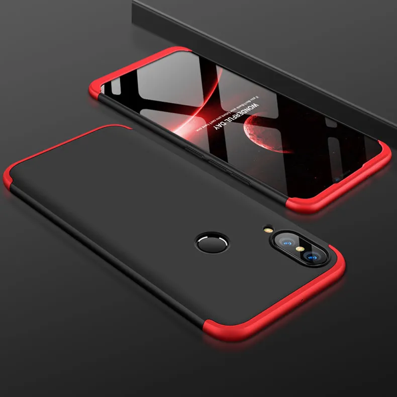 For HUAWEI NOVA 3 3 in 1 360 Degree Non-slip Shockproof Full Protective Case blue