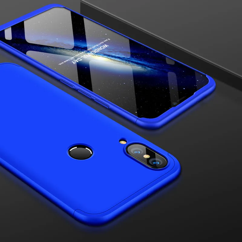 For HUAWEI NOVA 3 3 in 1 360 Degree Non-slip Shockproof Full Protective Case blue