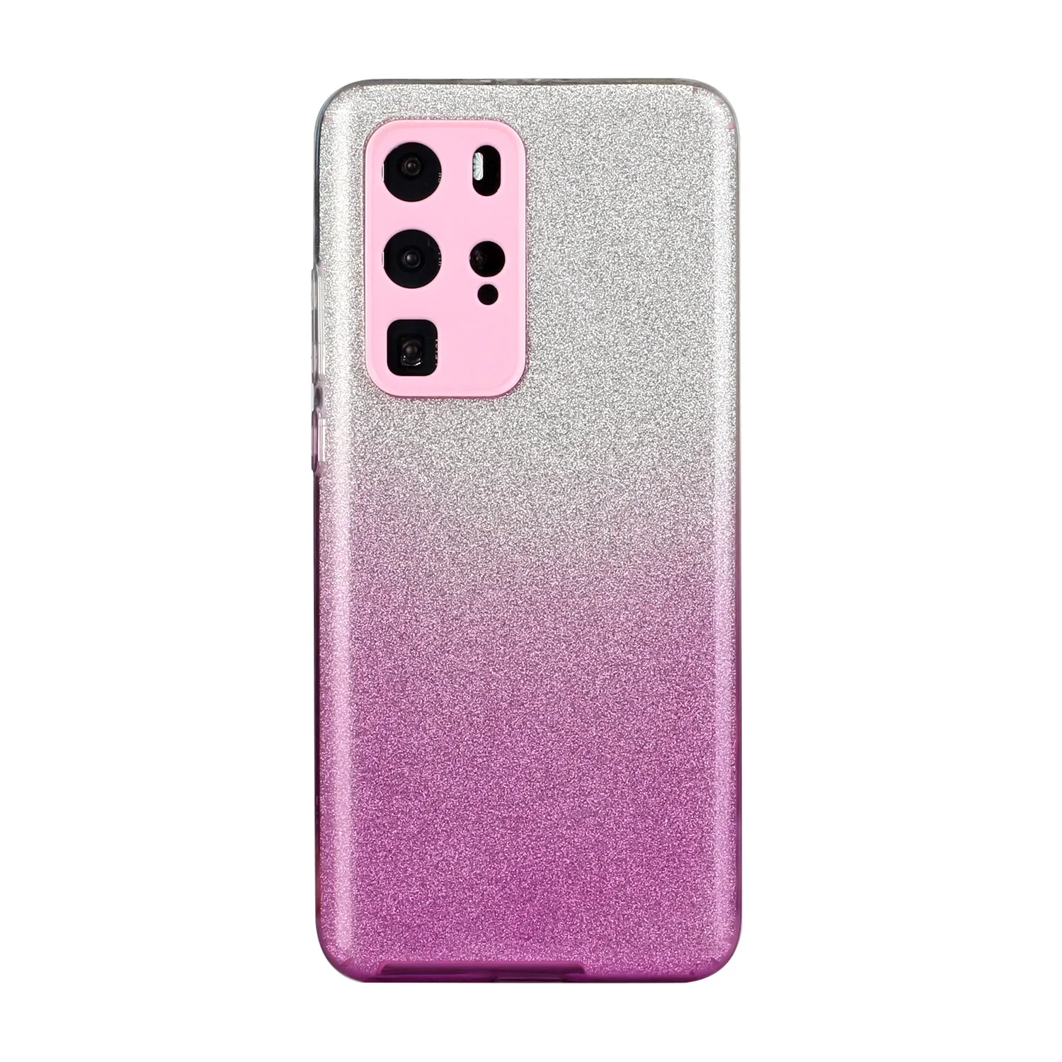 for HUAWEI P20 LITE/P30 LITE/P40 LITE/Nova6SE/Nova 7i Phone Case Gradient Color Glitter Powder Phone Cover with Airbag Bracket purple