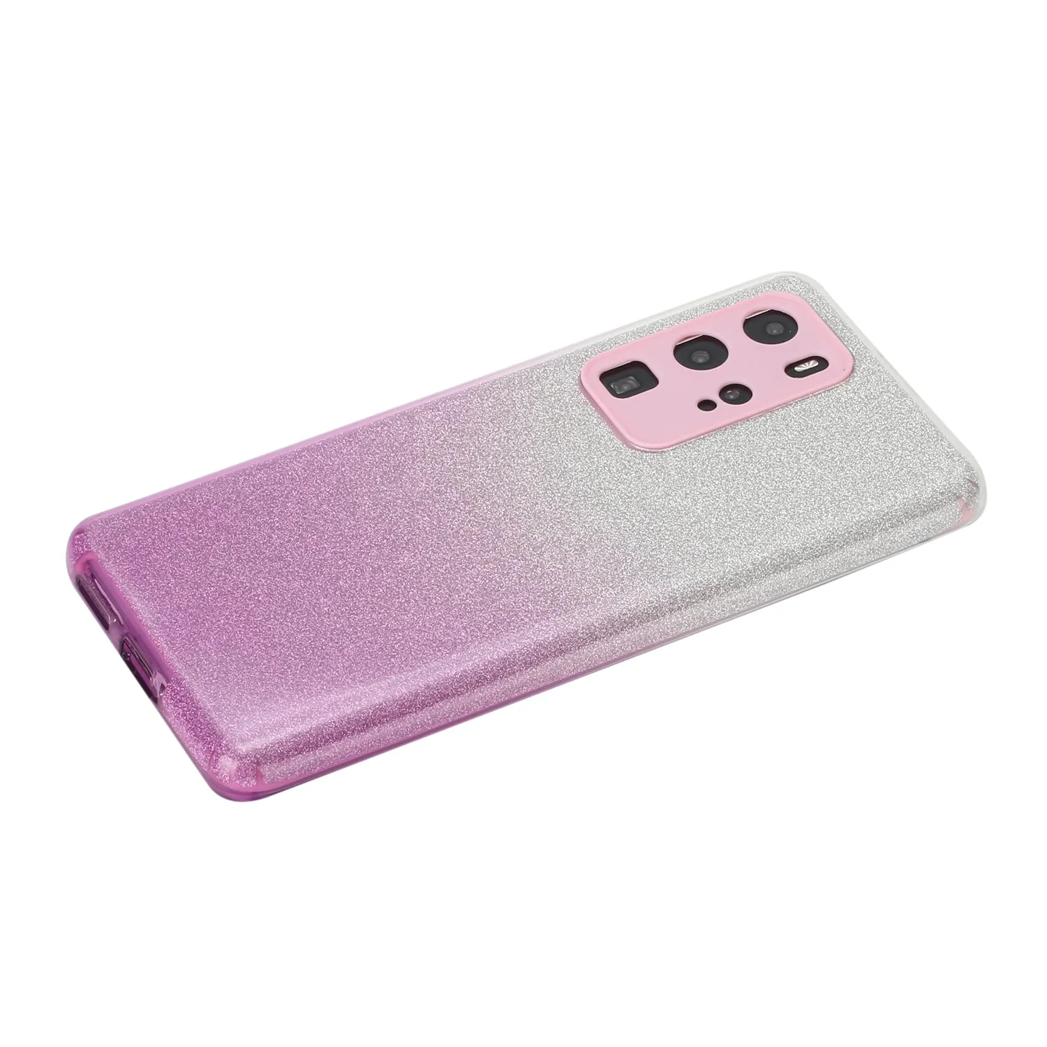 for HUAWEI P20 LITE/P30 LITE/P40 LITE/Nova6SE/Nova 7i Phone Case Gradient Color Glitter Powder Phone Cover with Airbag Bracket purple