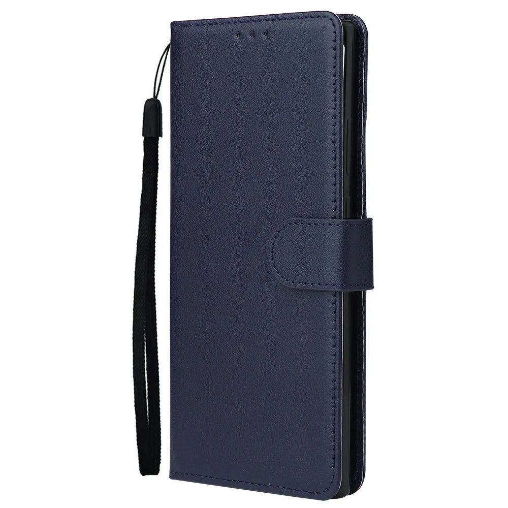 For HUAWEI PSmart 2020/Y5P/Y6P PU Leather Mobile Phone Cover with 3 Cards Slots Phone Frame brown