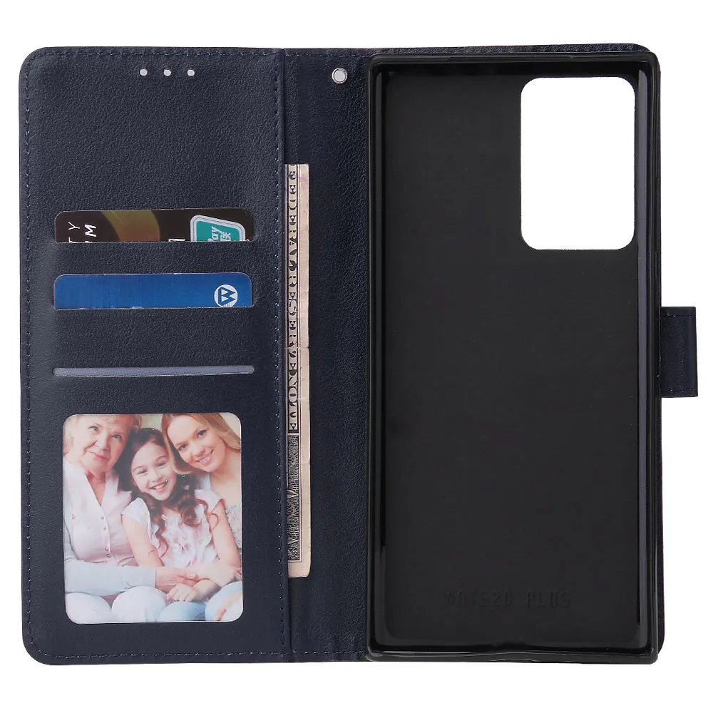 For HUAWEI PSmart 2020/Y5P/Y6P PU Leather Mobile Phone Cover with 3 Cards Slots Phone Frame brown