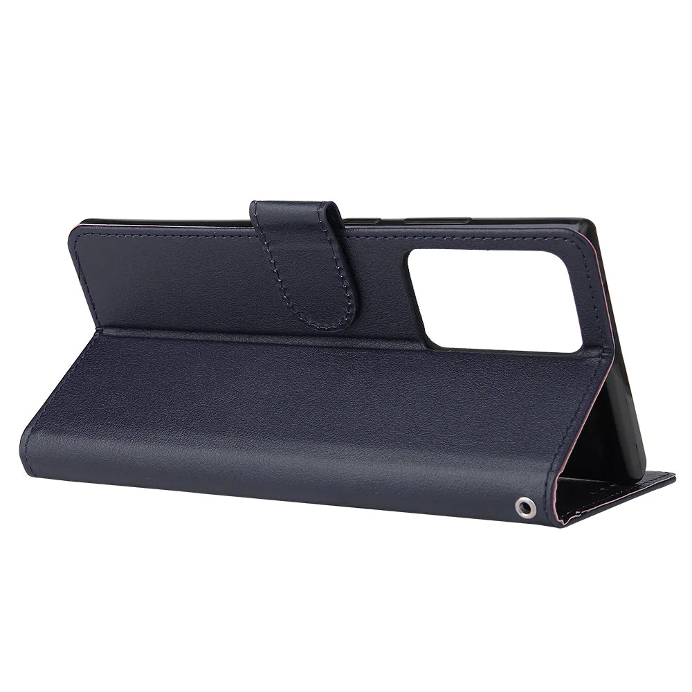 For HUAWEI PSmart 2020/Y5P/Y6P PU Leather Mobile Phone Cover with 3 Cards Slots Phone Frame Red wine