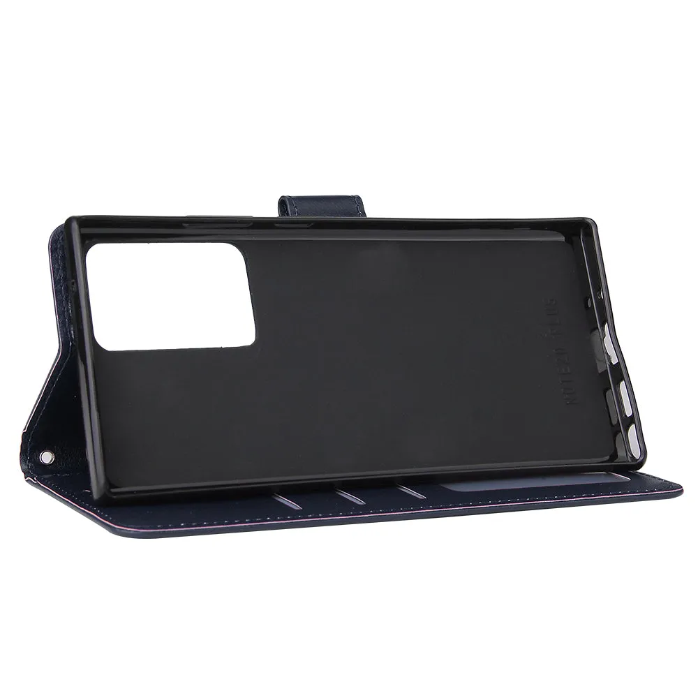 For HUAWEI PSmart 2020/Y5P/Y6P PU Leather Mobile Phone Cover with 3 Cards Slots Phone Frame red
