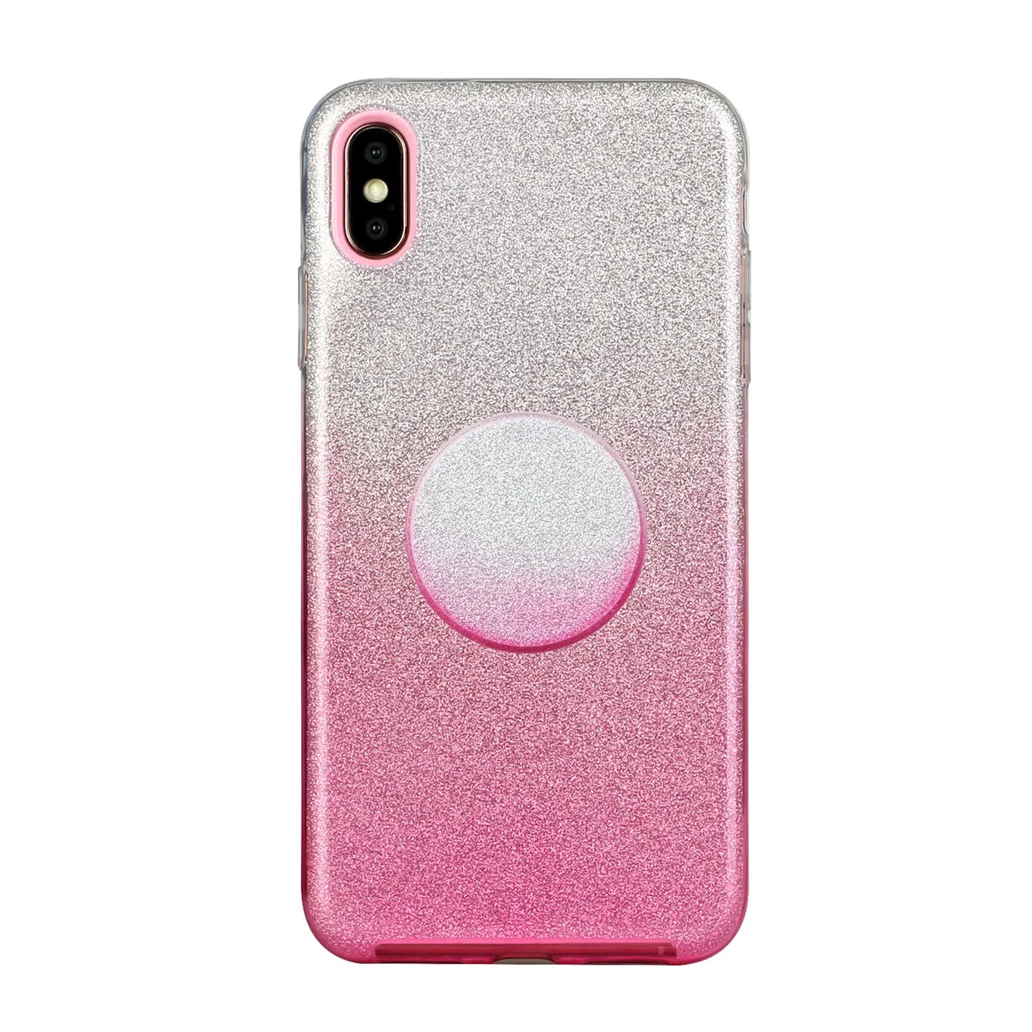 for HUAWEI Y5 2019/HONOR 8S/Y5/PSmart/honor 10 LITE Phone Case Gradient Color Glitter Powder Phone Cover with Airbag Bracket blue