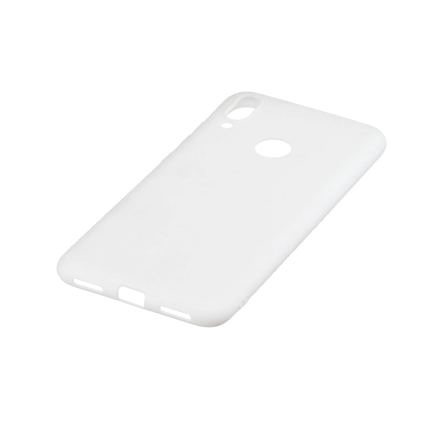 For HUAWEI Y7 2019 Lovely Candy Color Matte TPU Anti-scratch Non-slip Protective Cover Back Case white