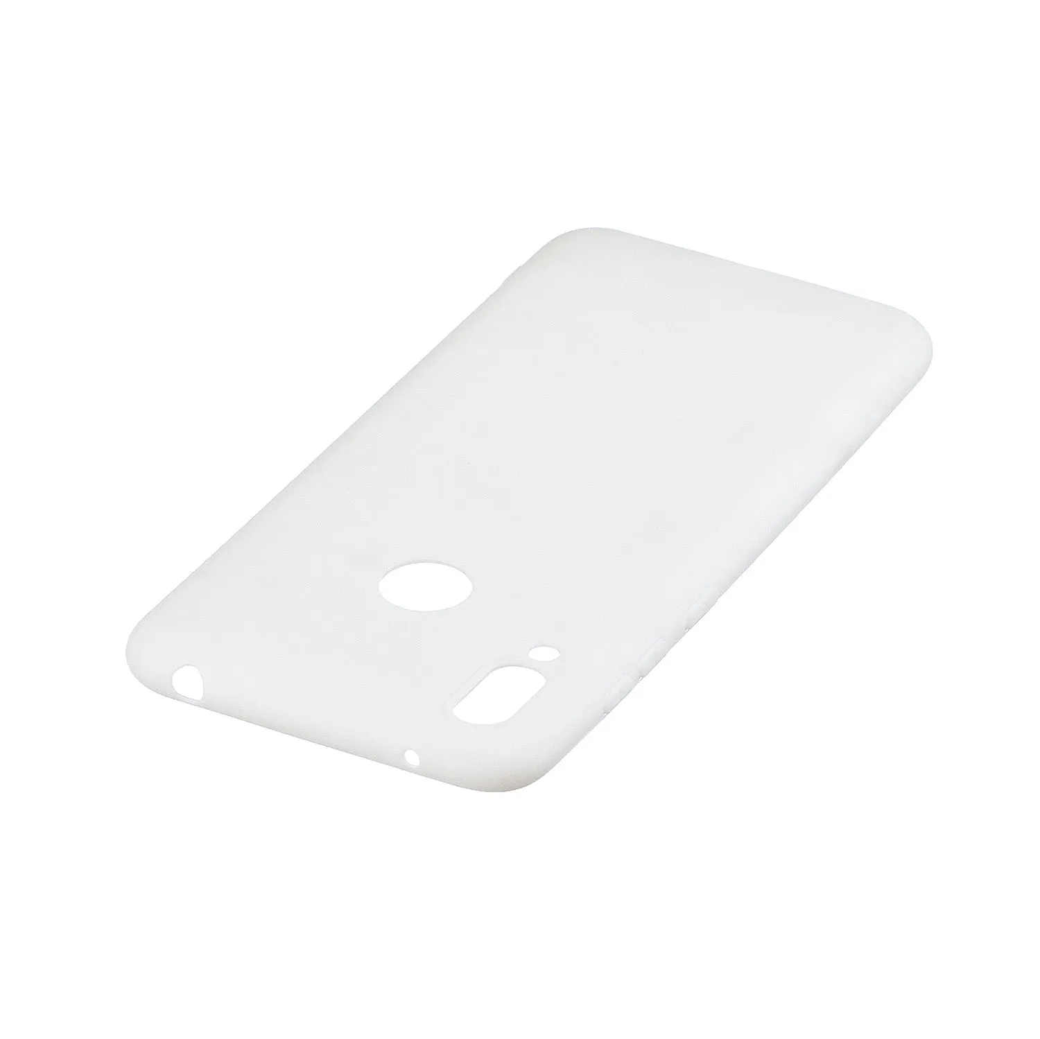 For HUAWEI Y7 2019 Lovely Candy Color Matte TPU Anti-scratch Non-slip Protective Cover Back Case white