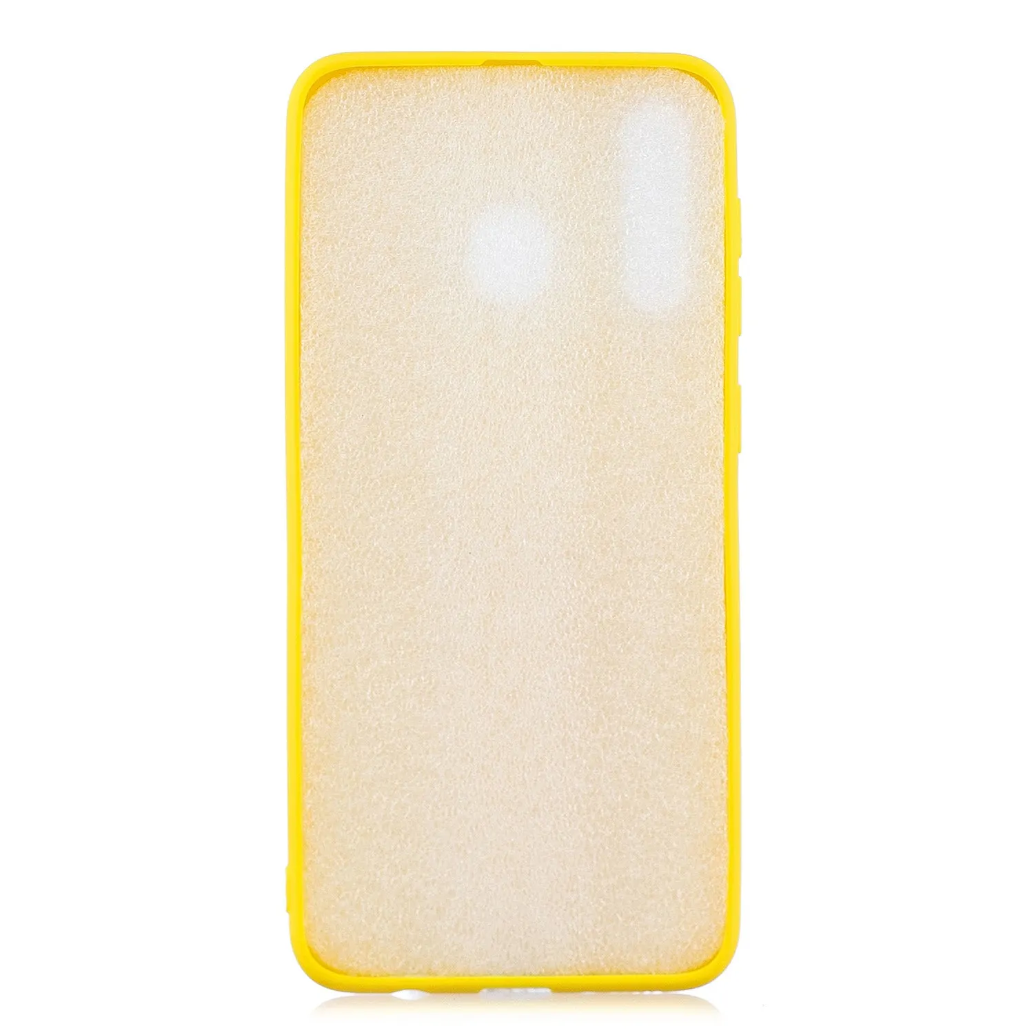 For HUAWEI Y9 2019 Lovely Candy Color Matte TPU Anti-scratch Non-slip Protective Cover Back Case yellow