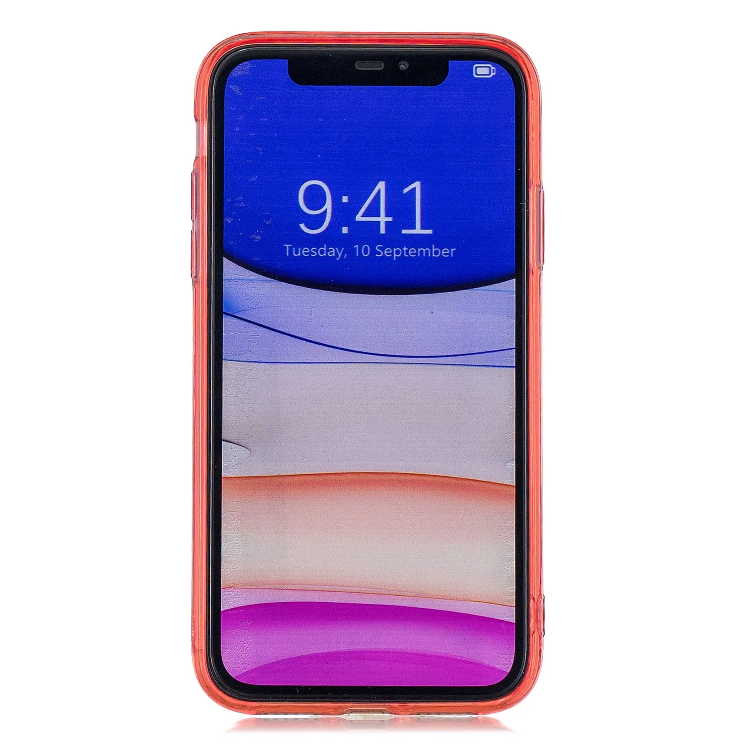 for iPhone 11 / 11 Pro / 11 Pro Max Clear Colorful TPU Back Cover Cellphone Case Shell Black