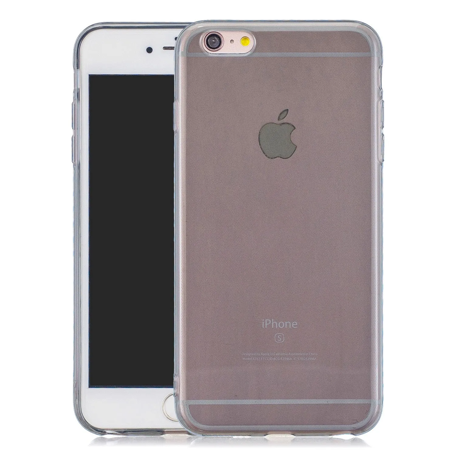 for iPhone 6/6S / 6 Plus/6S Plus / 7/8 / 7 Plus/8 Plus Clear Colorful TPU Back Cover Cellphone Case Shell Black