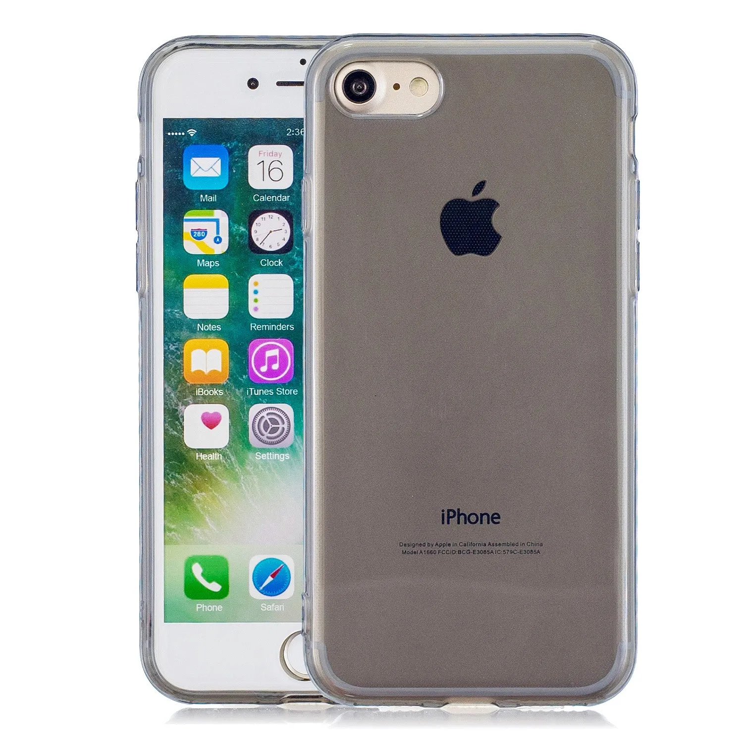 for iPhone 6/6S / 6 Plus/6S Plus / 7/8 / 7 Plus/8 Plus Clear Colorful TPU Back Cover Cellphone Case Shell Black