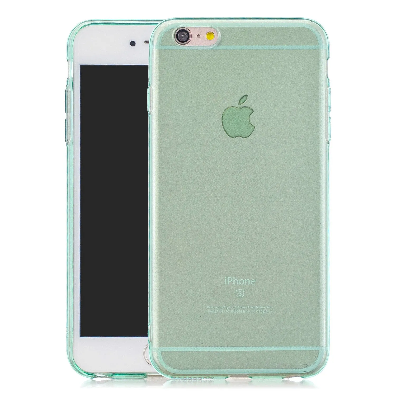 for iPhone 6/6S / 6 Plus/6S Plus / 7/8 / 7 Plus/8 Plus Clear Colorful TPU Back Cover Cellphone Case Shell Green