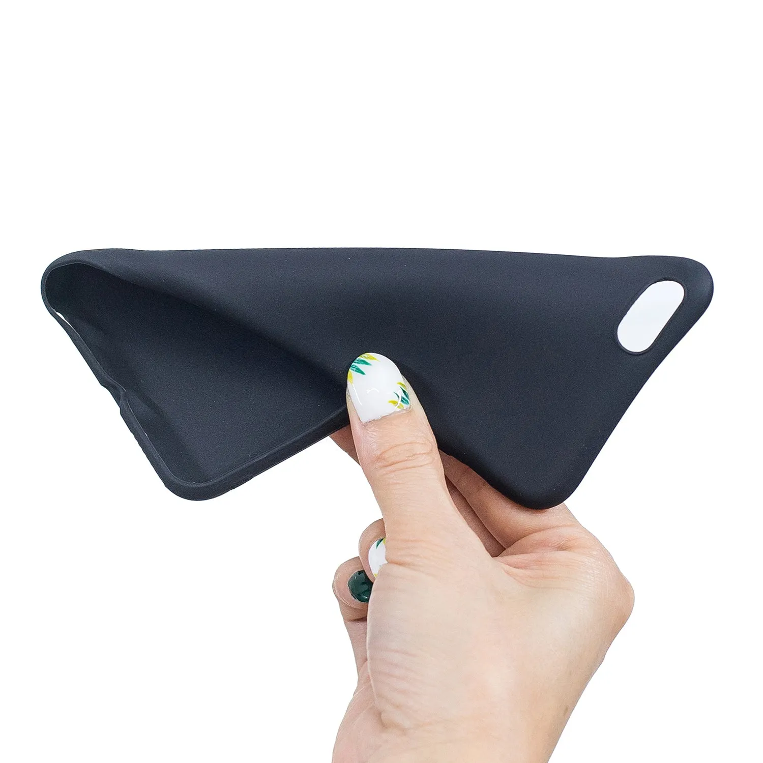 for iPhone 6/6S Lovely Candy Color Matte TPU Anti-scratch Non-slip Protective Cover Back Case black