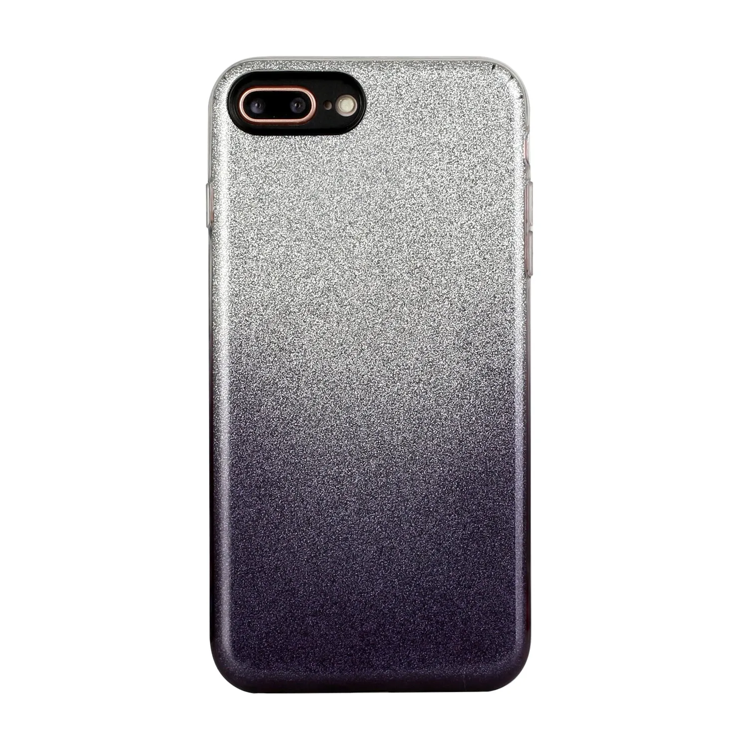 For iphone 6/6S/6 plus/6S plus/7/8/SE 2020 Phone Case Gradient Color Glitter Powder Phone Cover with Airbag Bracket black