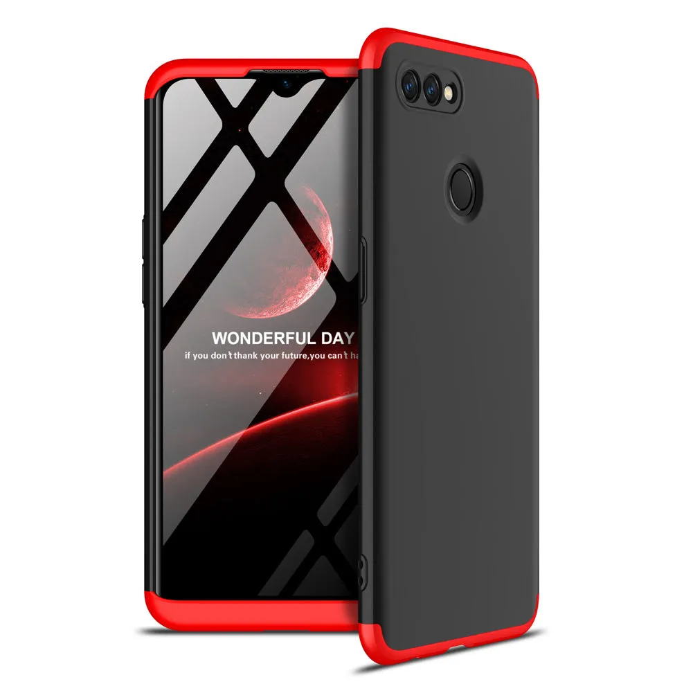 For OPPO A12 Mobile Phone Cover 360 Degree Full Protection Phone Case Red black red