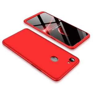 For OPPO F7 Ultra Slim PC Back Cover Non-slip Shockproof 360 Degree Full Protective Case red