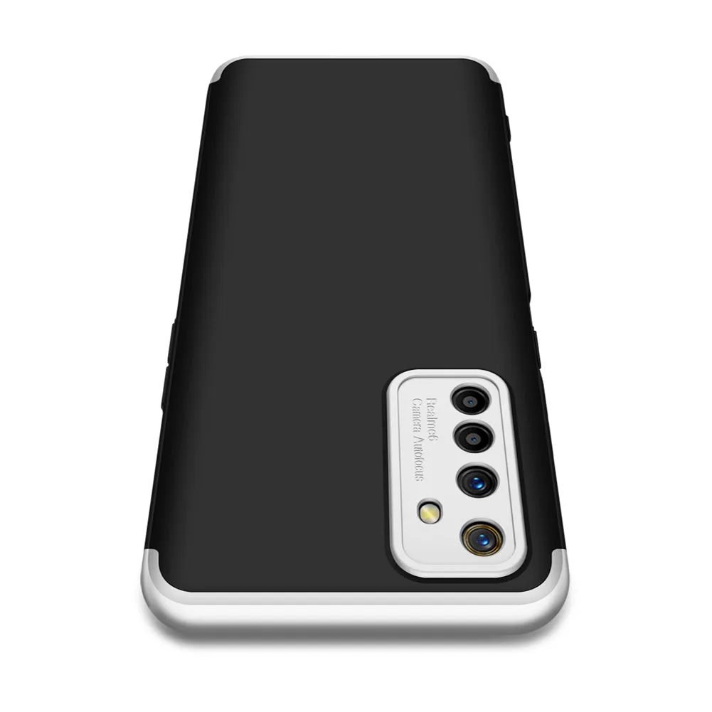 For OPPO Realme 6 Mobile Phone Cover 360 Degree Full Protection Phone Case Red black red