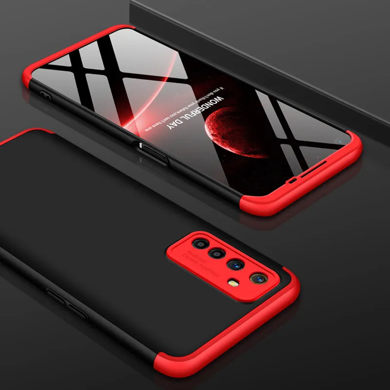 For OPPO Realme 6 Mobile Phone Cover 360 Degree Full Protection Phone Case Red black red