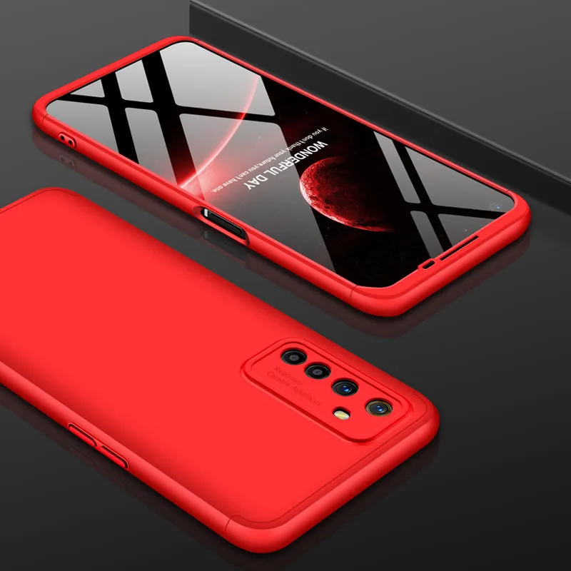 For OPPO Realme 6 Mobile Phone Cover 360 Degree Full Protection Phone Case red