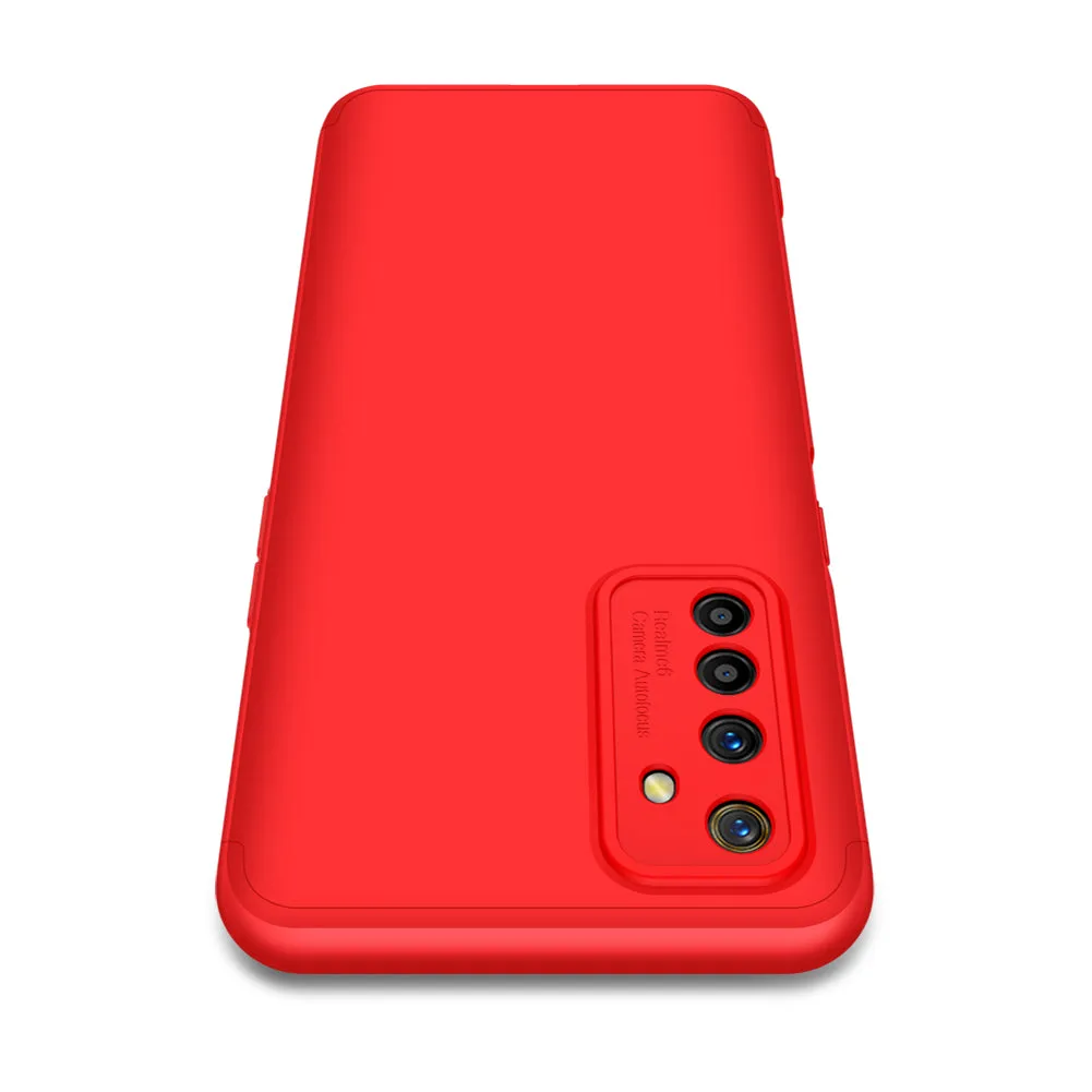 For OPPO Realme 6 Mobile Phone Cover 360 Degree Full Protection Phone Case red