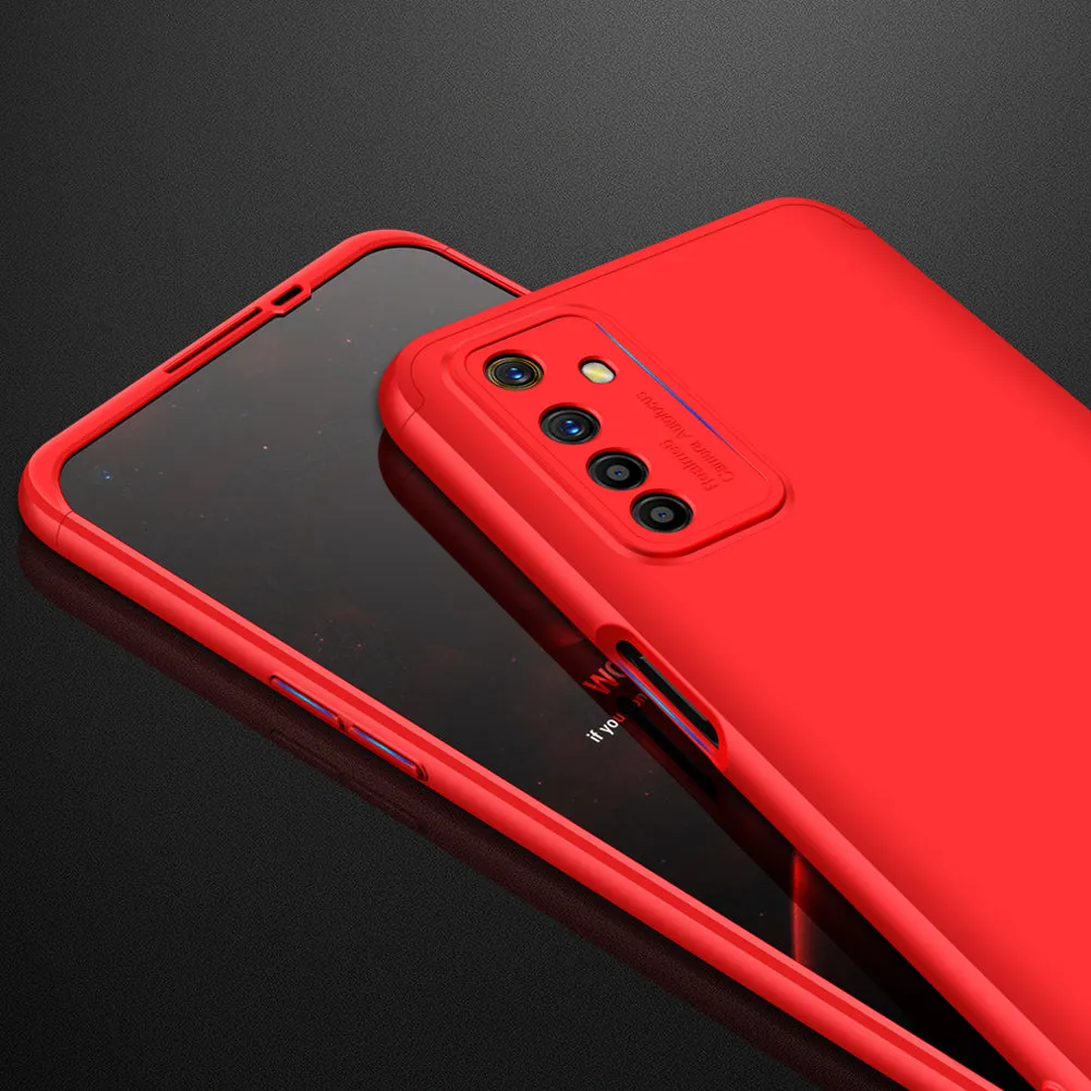 For OPPO Realme 6 Mobile Phone Cover 360 Degree Full Protection Phone Case red