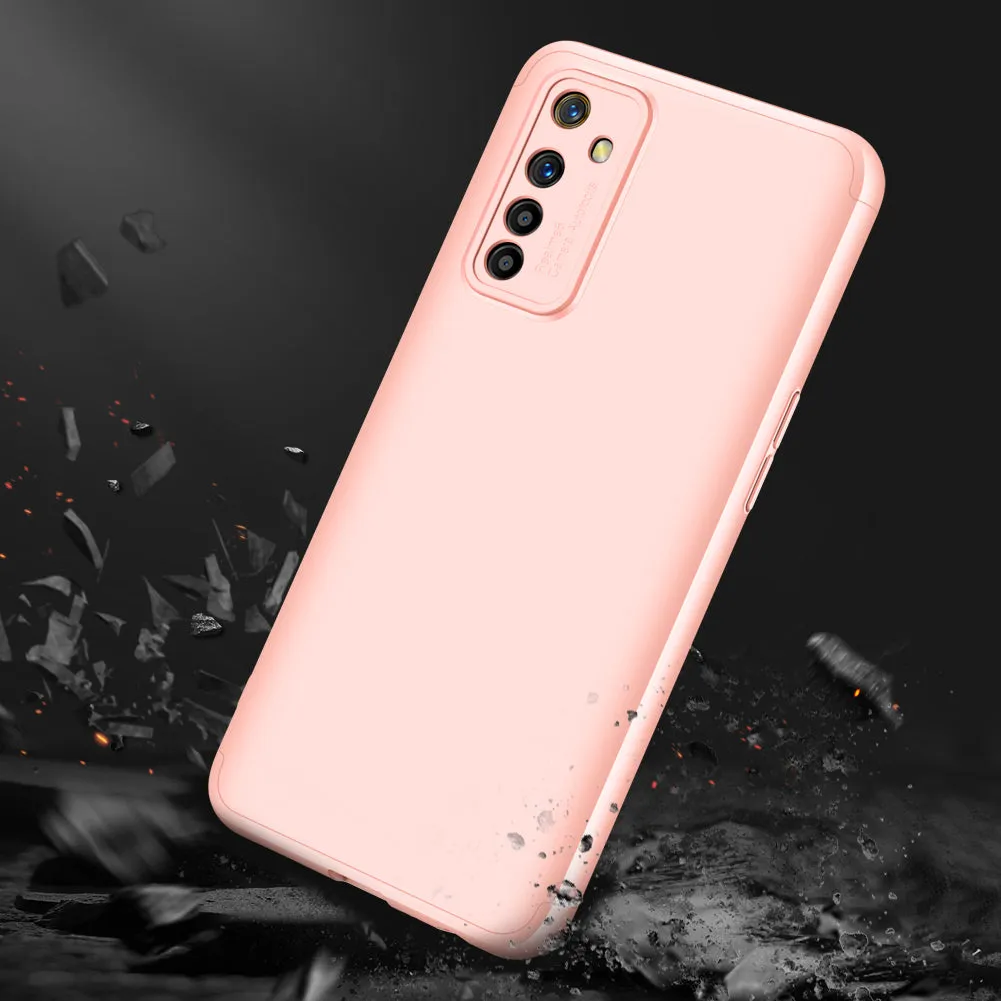 For OPPO Realme 6 Mobile Phone Cover 360 Degree Full Protection Phone Case Rose gold