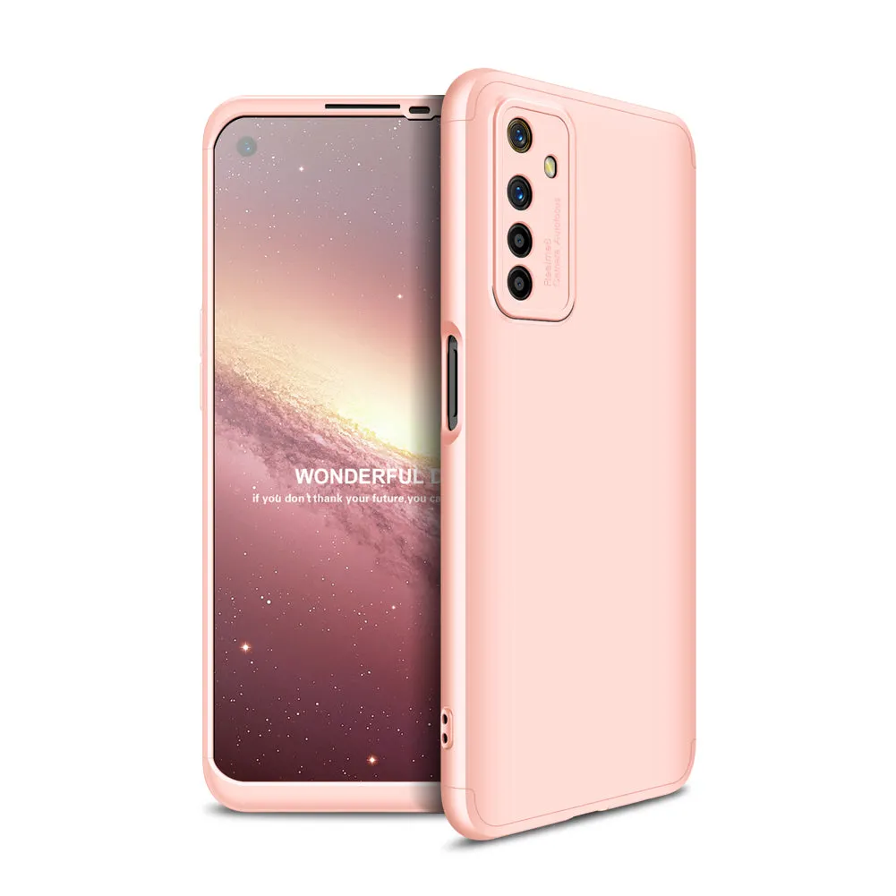 For OPPO Realme 6 Mobile Phone Cover 360 Degree Full Protection Phone Case Rose gold