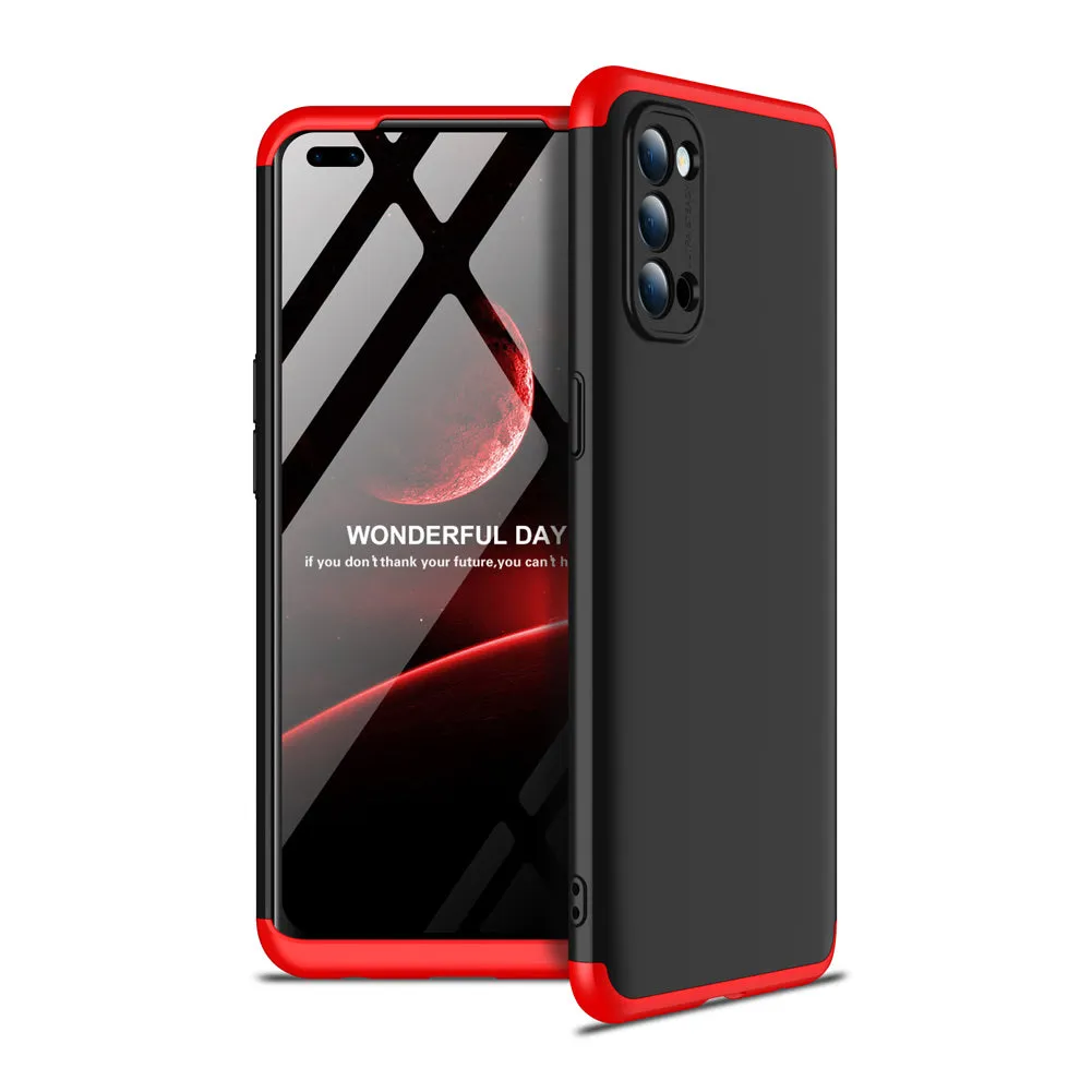 For OPPO Reno 4 /Reno 4 Pro International Edition Mobile Phone Cover 360 Degree Full Protection Phone Case Blue black blue