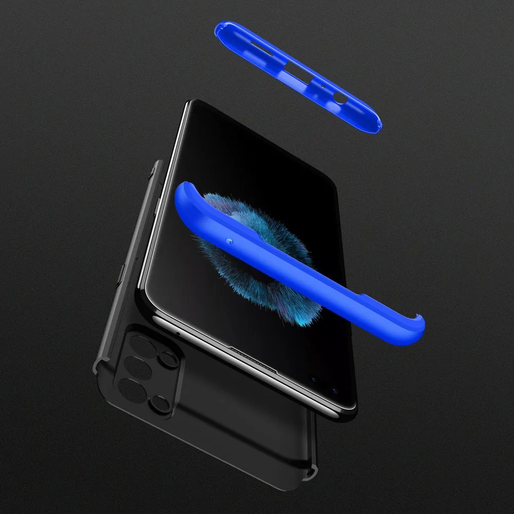 For OPPO Reno 4 /Reno 4 Pro International Edition Mobile Phone Cover 360 Degree Full Protection Phone Case Blue black blue