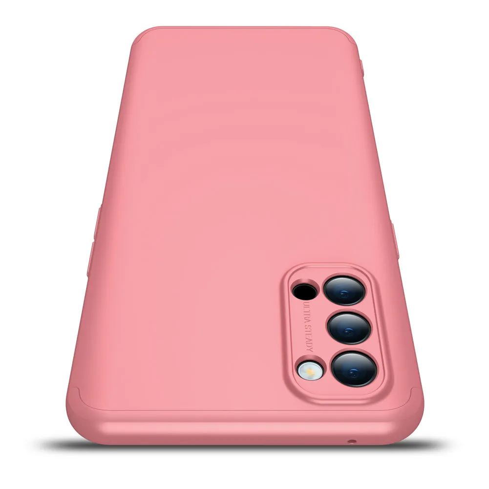 For OPPO Reno 4 /Reno 4 Pro International Edition Mobile Phone Cover 360 Degree Full Protection Phone Case Rose gold