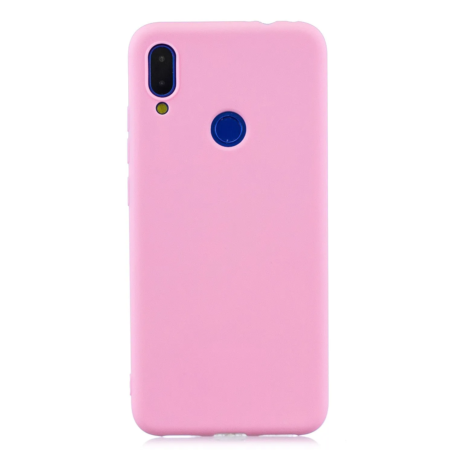 For Redmi 7 Lovely Candy Color Matte TPU Anti-scratch Non-slip Protective Cover Back Case Light pink