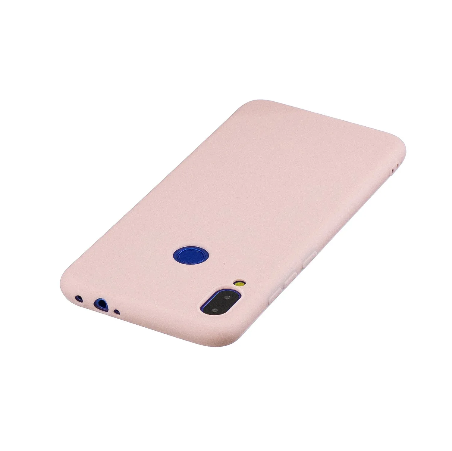 For Redmi 7 Lovely Candy Color Matte TPU Anti-scratch Non-slip Protective Cover Back Case Light pink