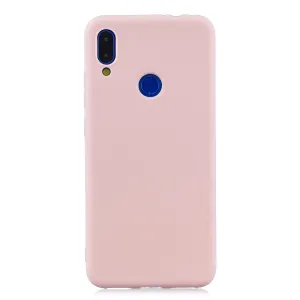 For Redmi 7 Lovely Candy Color Matte TPU Anti-scratch Non-slip Protective Cover Back Case Light pink