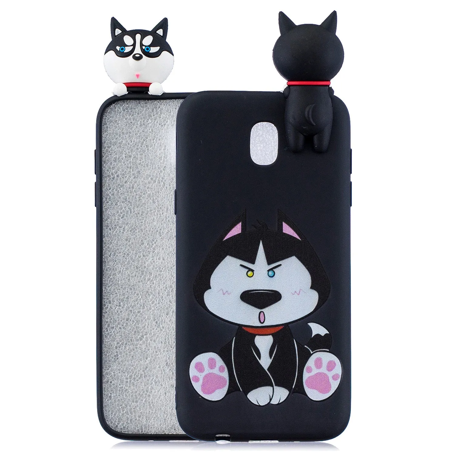 For Redmi 8A 3D Cartoon Painting Back Cover Soft TPU Mobile Phone Case Shell Cute husky