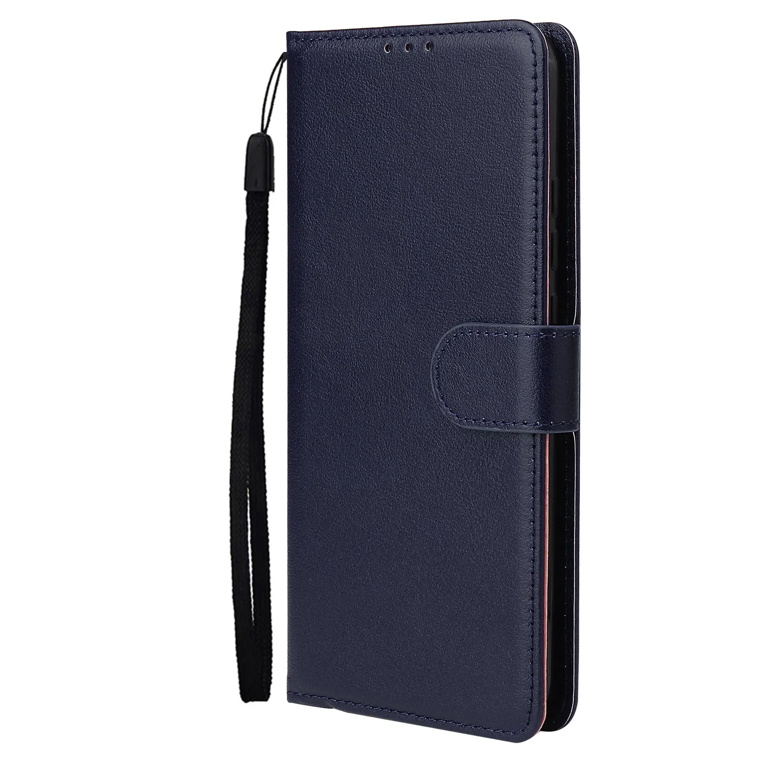 For Redmi 9A/Redmi 9C PU Leather Mobile Phone Cover with 3 Cards Slots Phone Frame blue