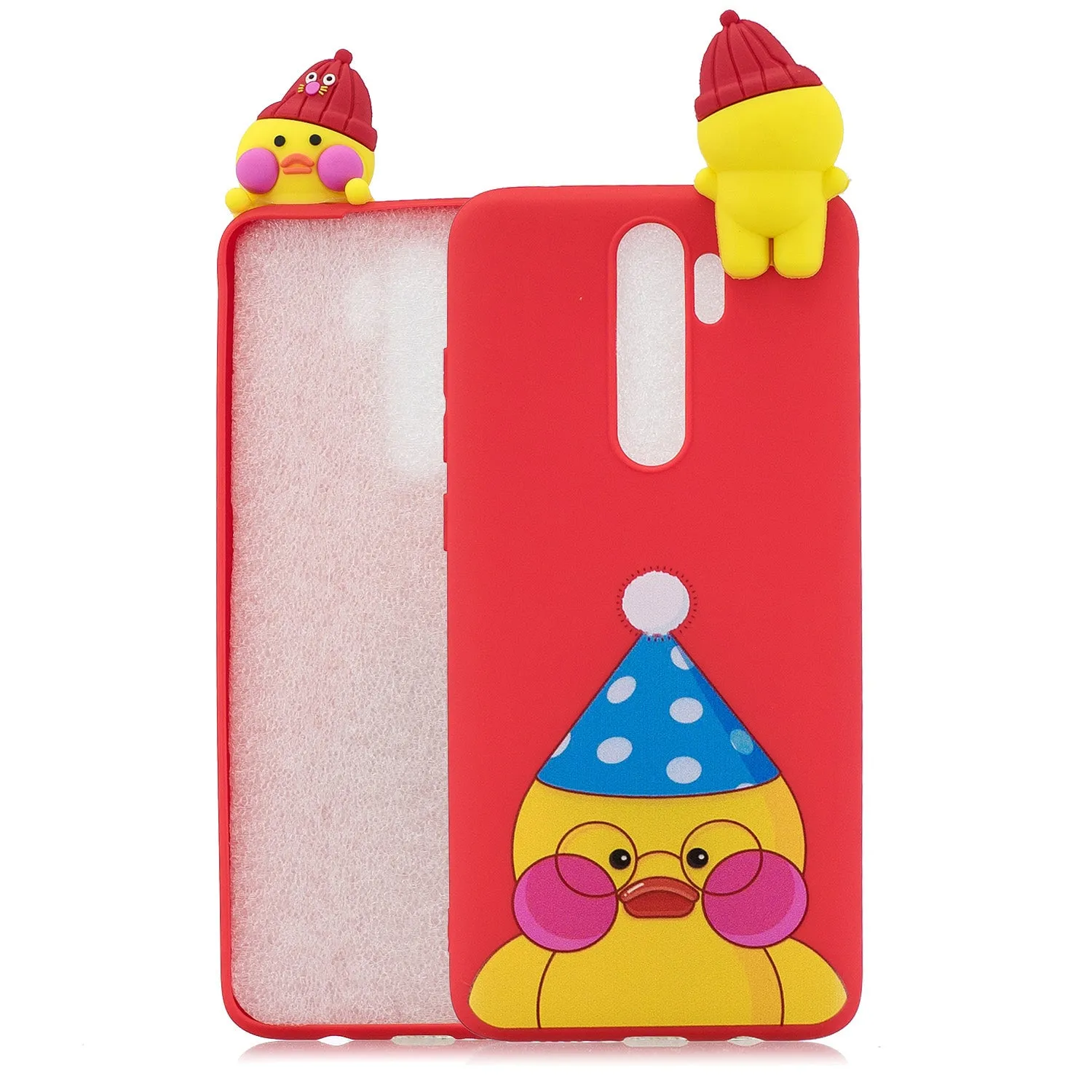 For Redmi NOTE 8 NOTE 8 pro 3D Color Painting Pattern Drop Protection Soft TPU Back Cover Mobile Phone Case red