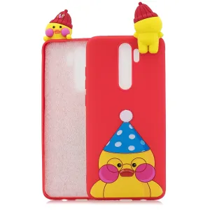 For Redmi NOTE 8 NOTE 8 pro 3D Color Painting Pattern Drop Protection Soft TPU Back Cover Mobile Phone Case red