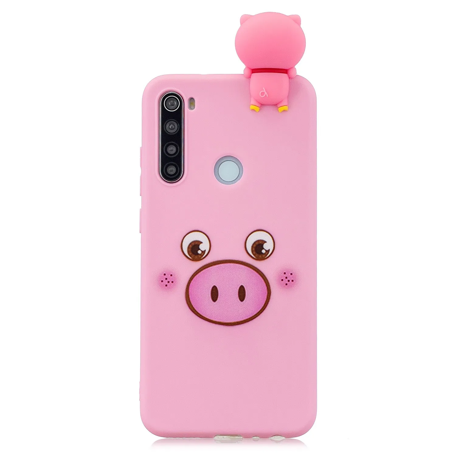 For Redmi NOTE 8T 3D Cartoon Painting Back Cover Soft TPU Mobile Phone Case Shell Little pink pig