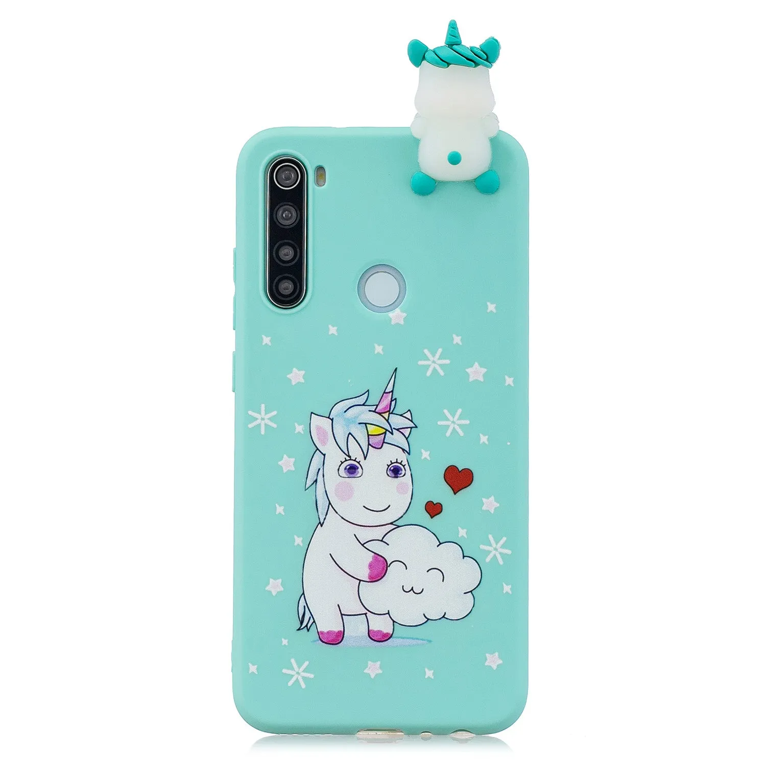 For Redmi NOTE 8T 3D Cartoon Painting Back Cover Soft TPU Mobile Phone Case Shell Music unicorn