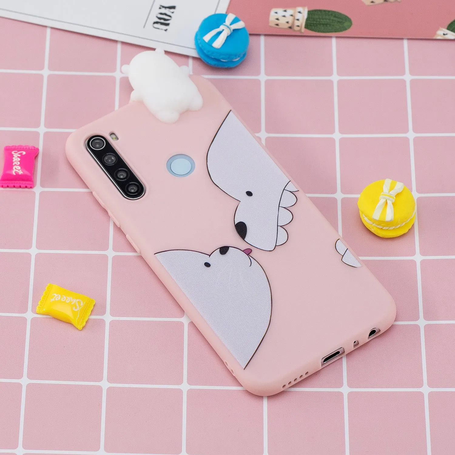 For Redmi NOTE 8T 3D Cartoon Painting Back Cover Soft TPU Mobile Phone Case Shell Music unicorn