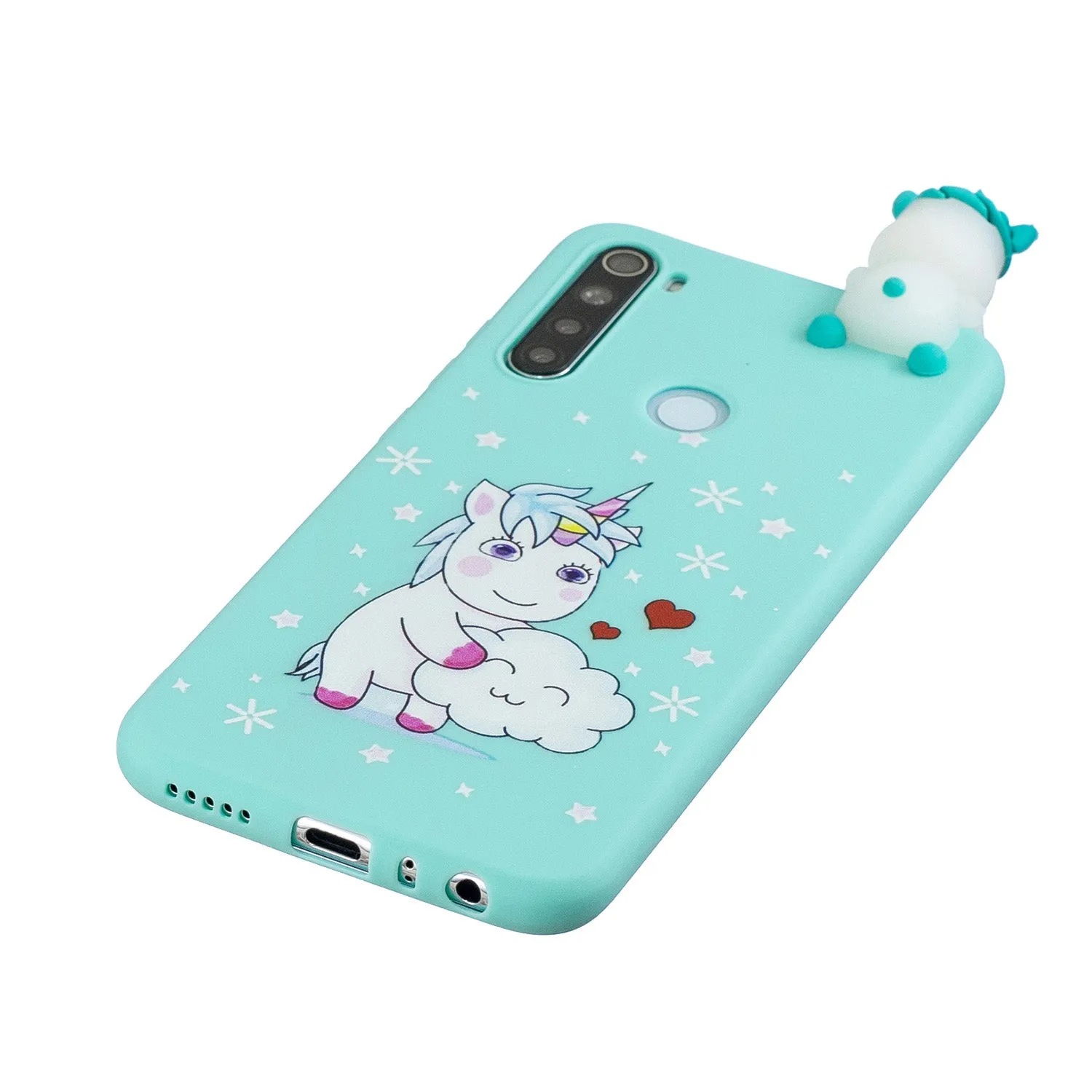 For Redmi NOTE 8T 3D Cartoon Painting Back Cover Soft TPU Mobile Phone Case Shell Music unicorn