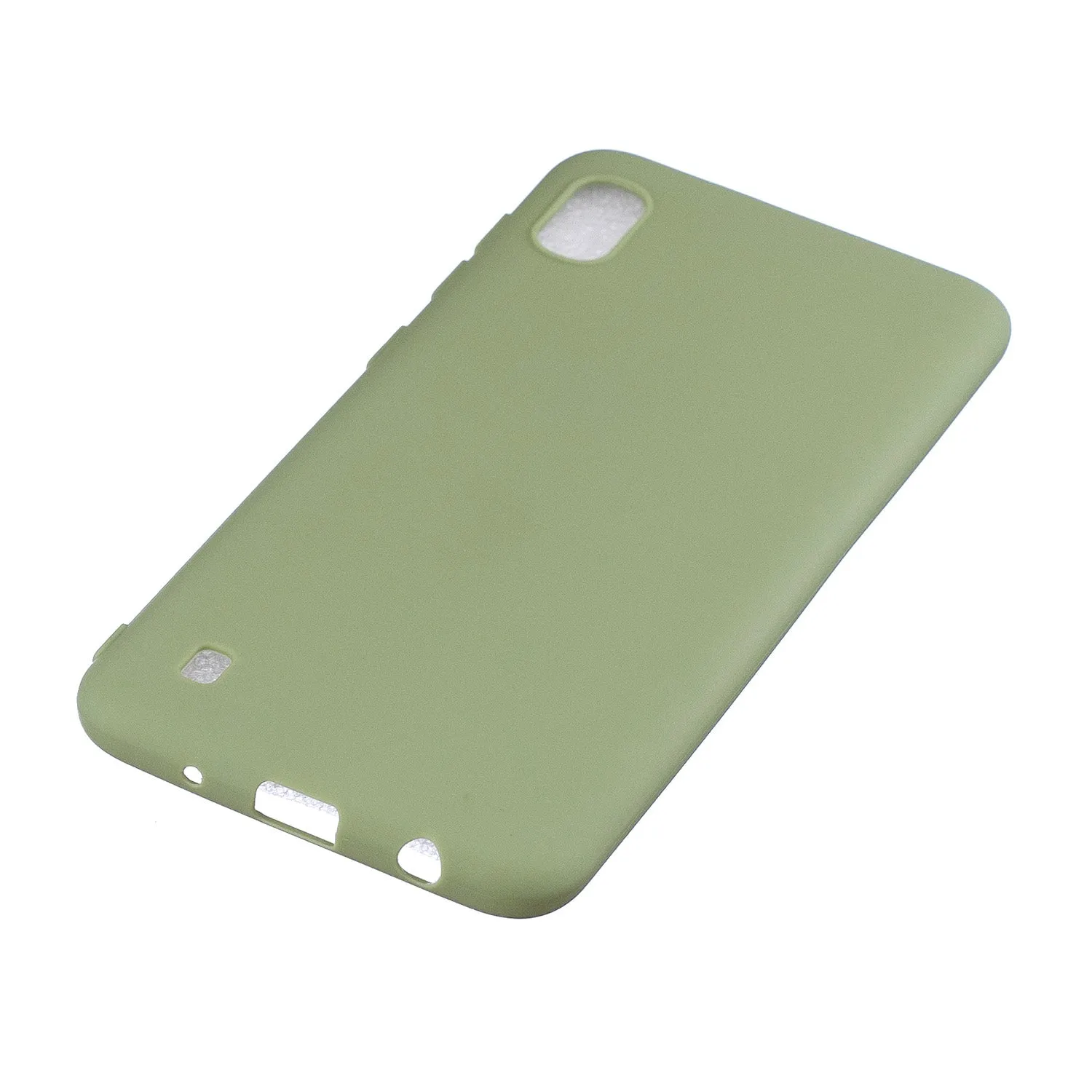For Samsung A01/ A11/A21/A41/A51/A71/A81/A91 Mobile Phone Case Lovely Candy Color Matte TPU Anti-scratch Non-slip Protective Cover Back Case 10 beans green