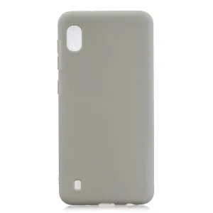 For Samsung A01/ A11/A21/A41/A51/A71/A81/A91 Mobile Phone Case Lovely Candy Color Matte TPU Anti-scratch Non-slip Protective Cover Back Case 12 gray
