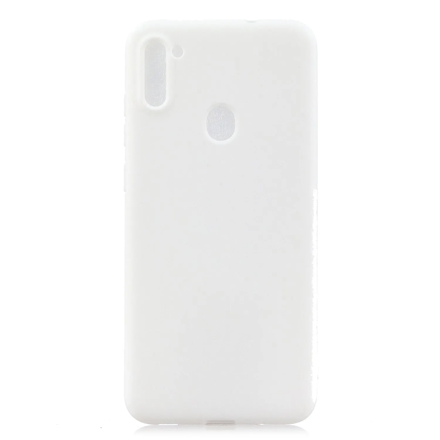 For Samsung A01/ A11/A21/A41/A51/A71/A81/A91 Mobile Phone Case Lovely Candy Color Matte TPU Anti-scratch Non-slip Protective Cover Back Case 2 white