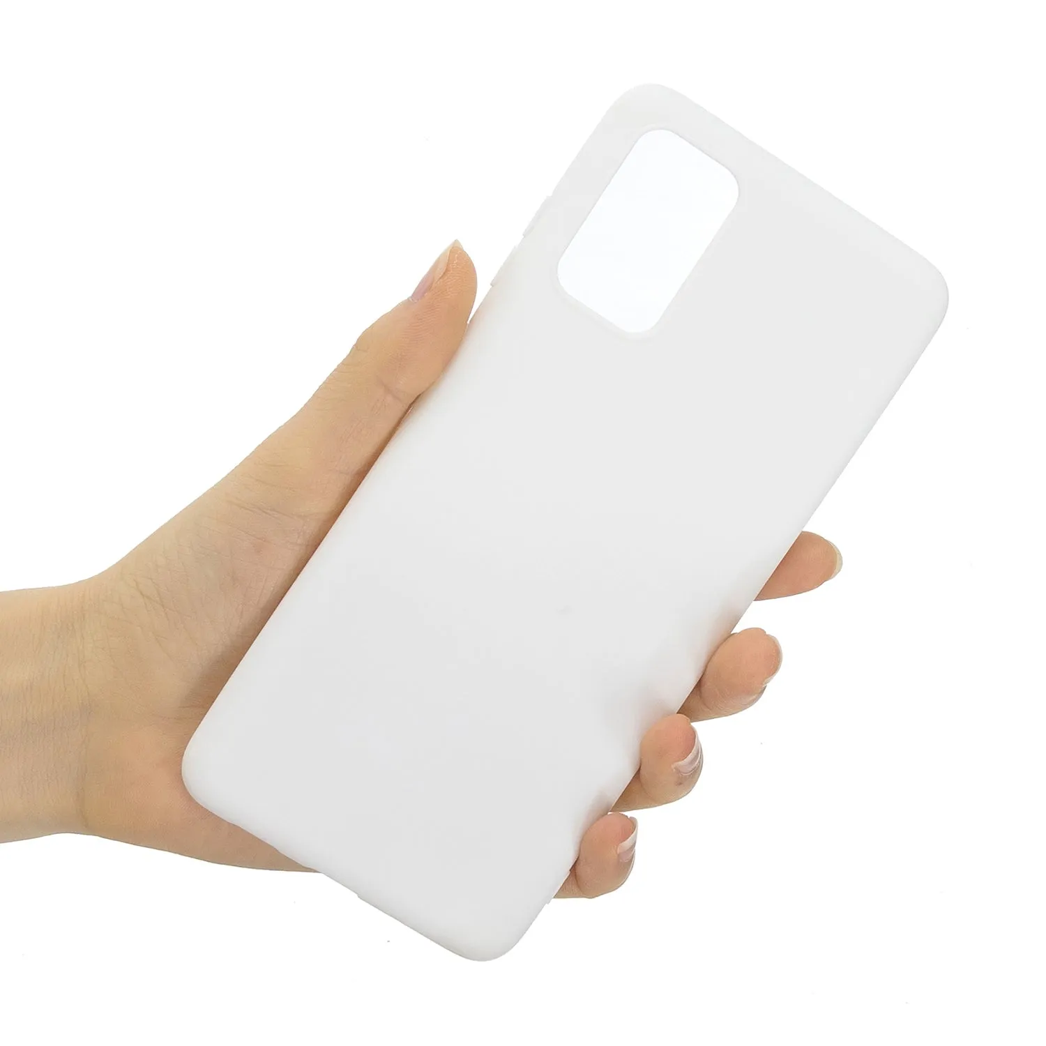 For Samsung A01/ A11/A21/A41/A51/A71/A81/A91 Mobile Phone Case Lovely Candy Color Matte TPU Anti-scratch Non-slip Protective Cover Back Case 2 white