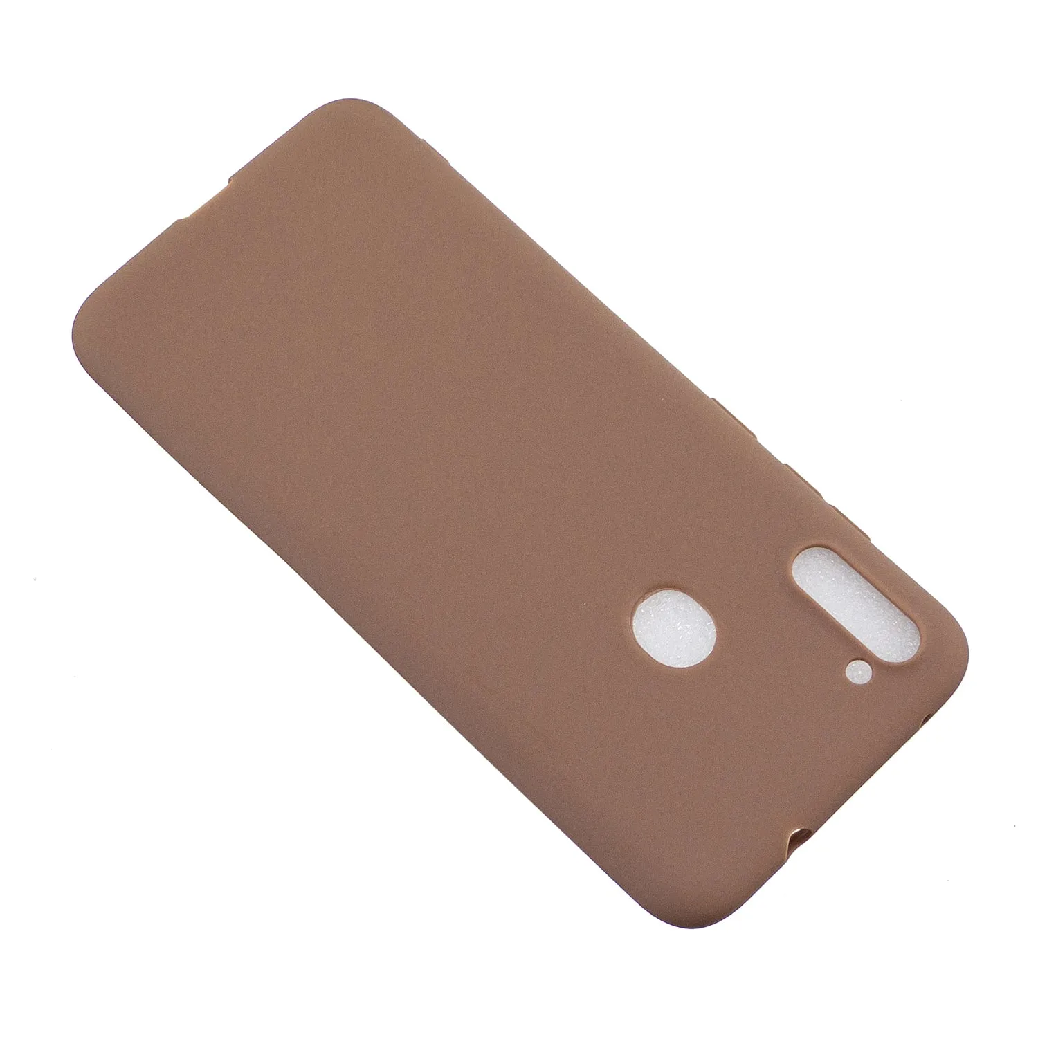 For Samsung A01/ A11/A21/A41/A51/A71/A81/A91 Mobile Phone Case Lovely Candy Color Matte TPU Anti-scratch Non-slip Protective Cover Back Case 9 brown