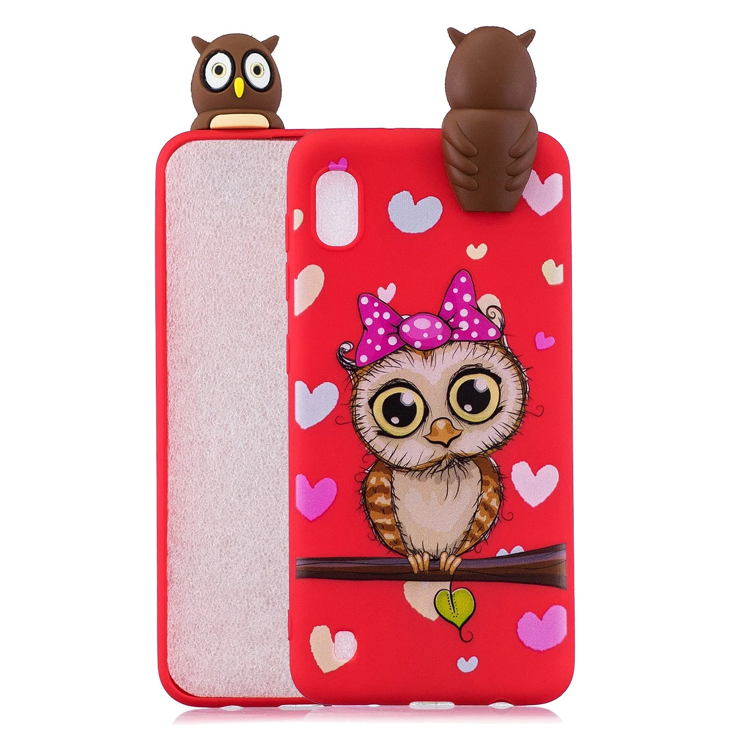 For Samsung A10 3D Cute Coloured Painted Animal TPU Anti-scratch Non-slip Protective Cover Back Case Cloud